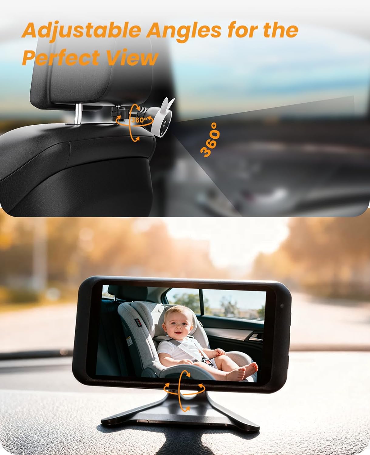 USB Baby Car Camera – 4.5" HD Mirror Display