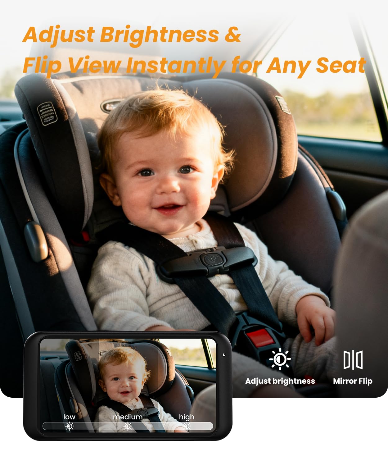 USB Baby Car Camera – 4.5" HD Mirror Display