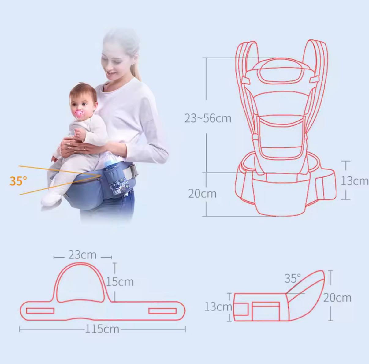Hip Seat Carrier (0-24 Month)