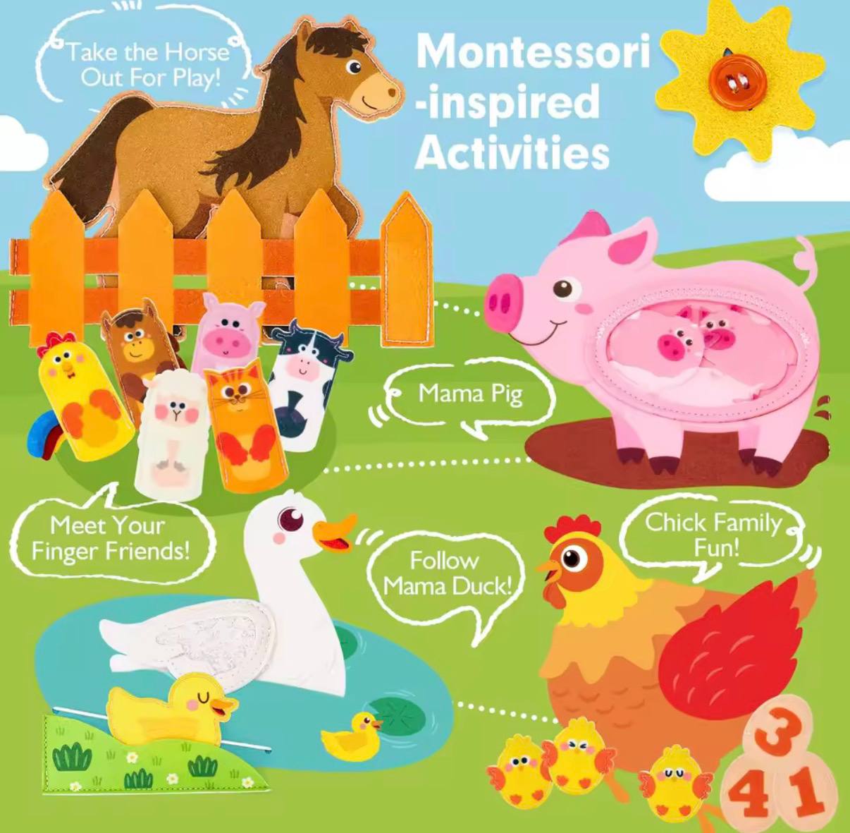 Montessori Farm Busy Book