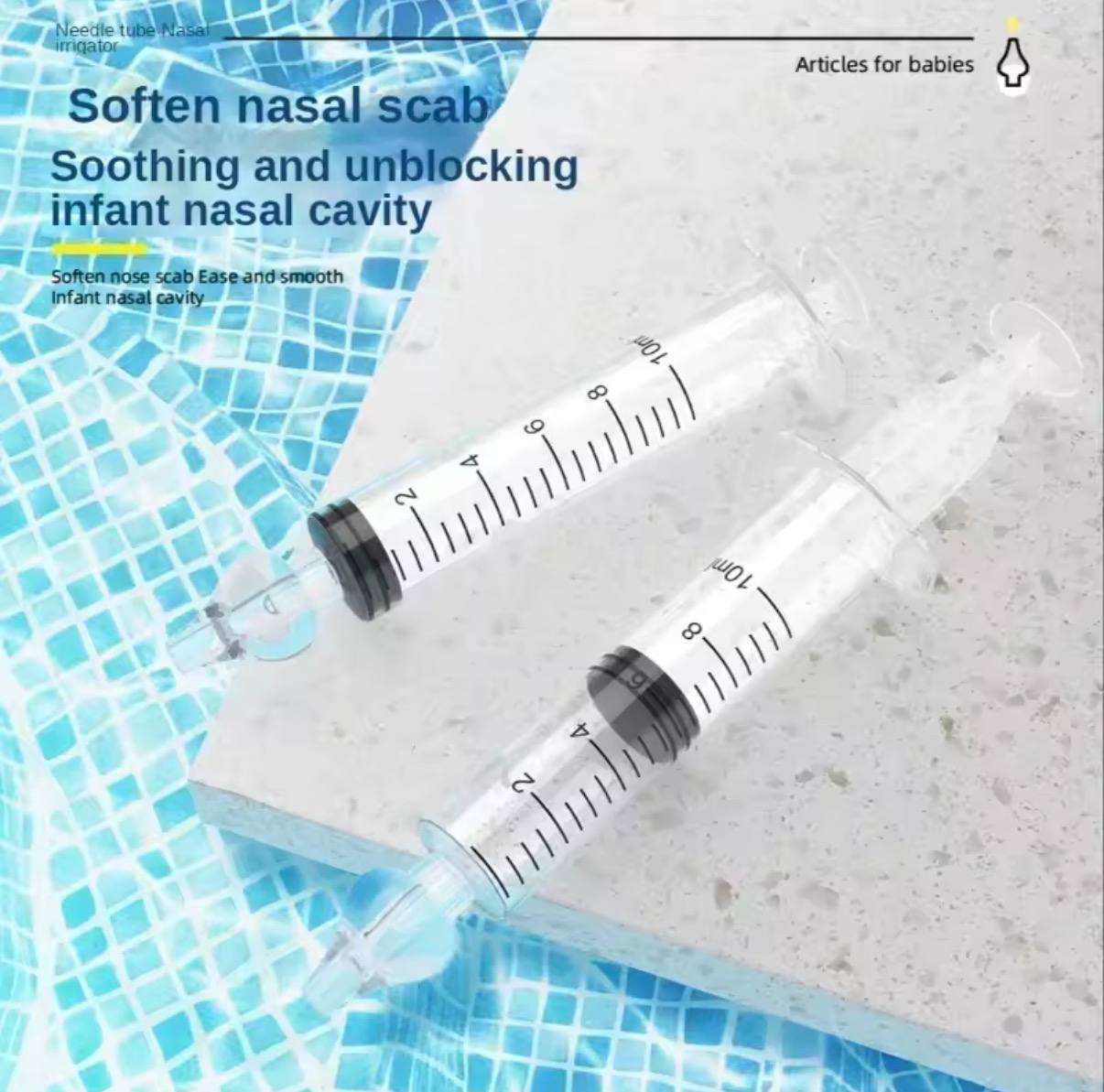 7 Pack Silicone Baby Nasal Aspirator Syringe