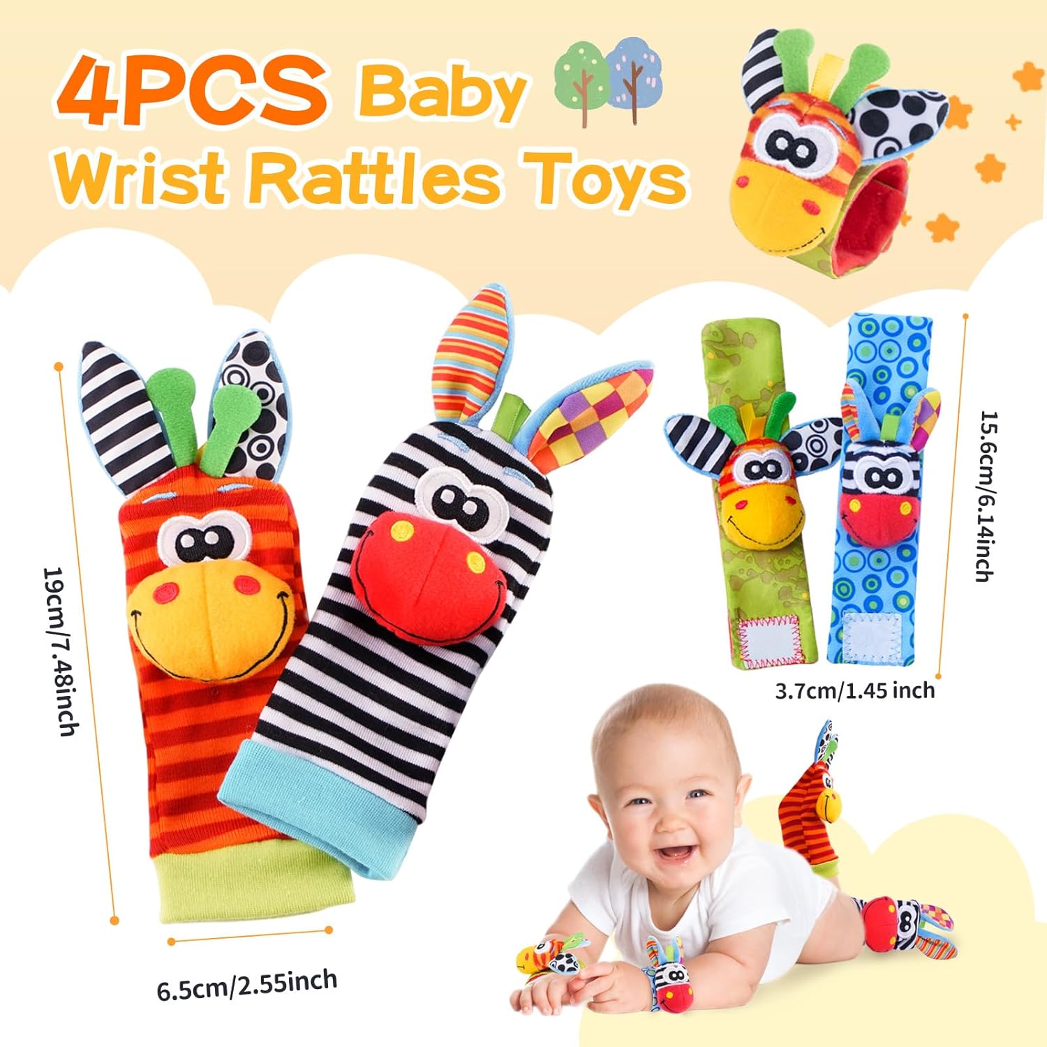 Baby Sensory Wrist & Foot Rattle Set (0–6 Months)