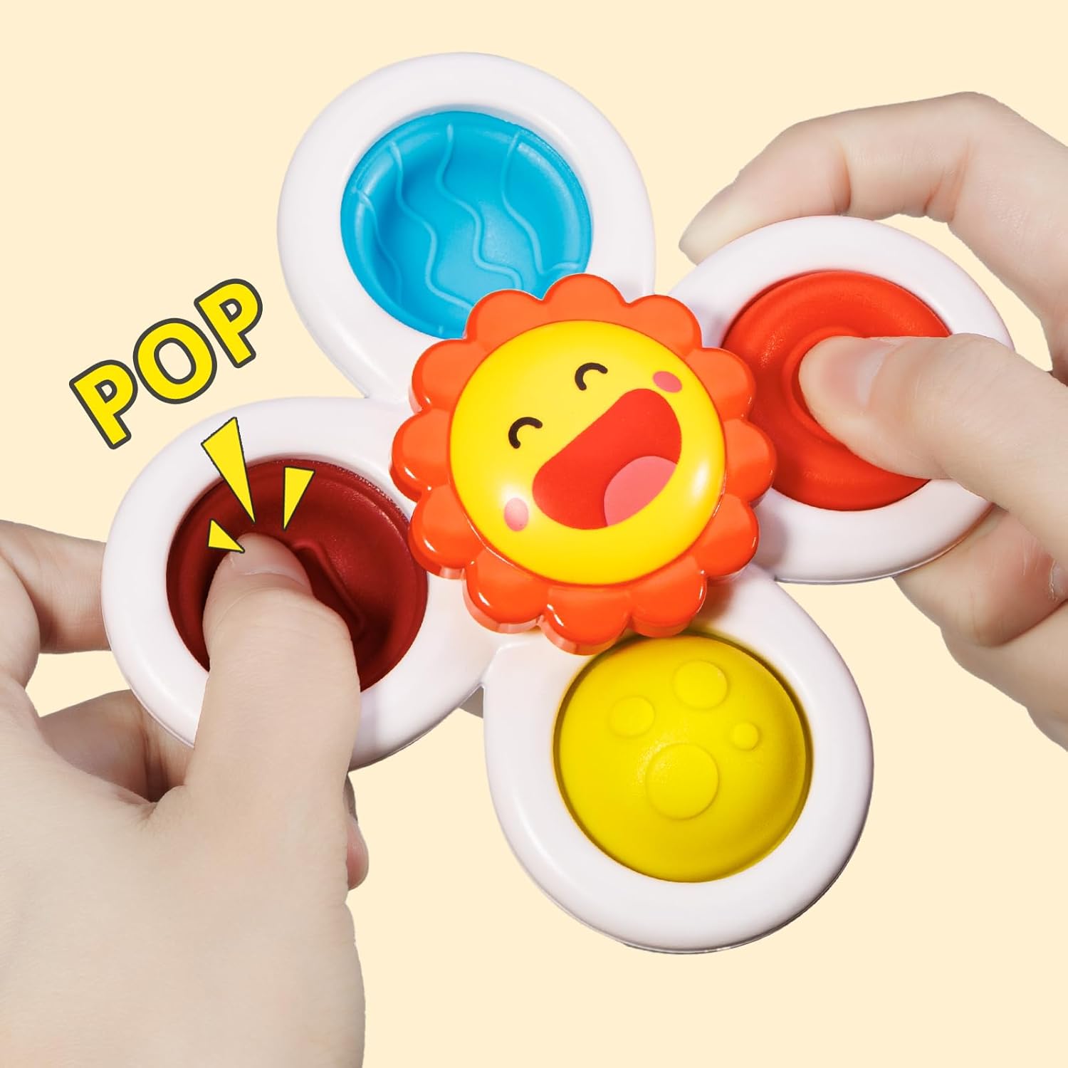 3PCS Pop Suction Spinner Sensory Toy Set