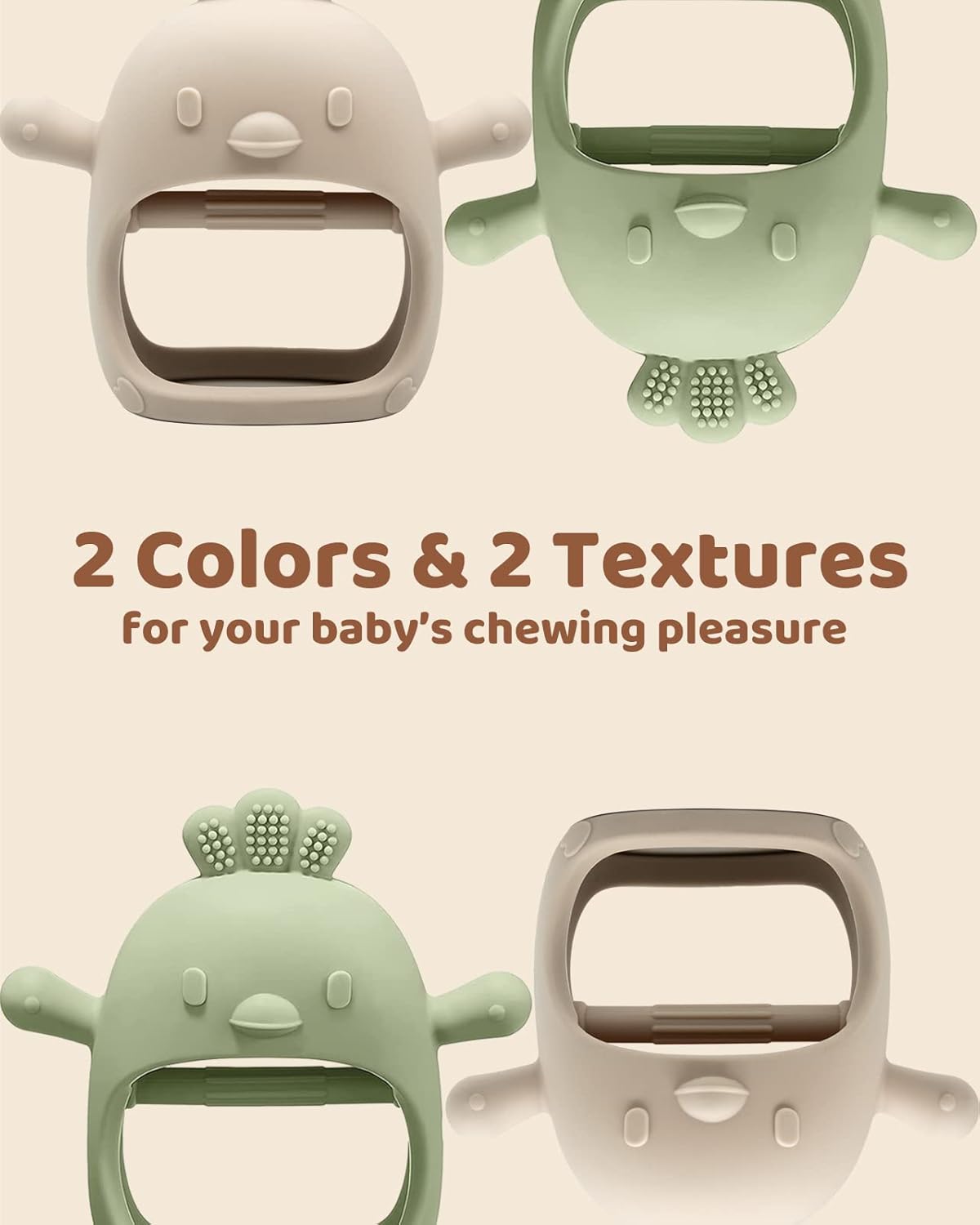 2 Pack Baby Teething Toy